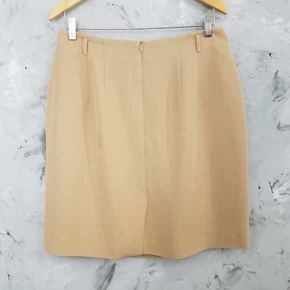 TALBOTS Goldon Tan Business Casual Pencil Skirt - Picture 2 of 6
